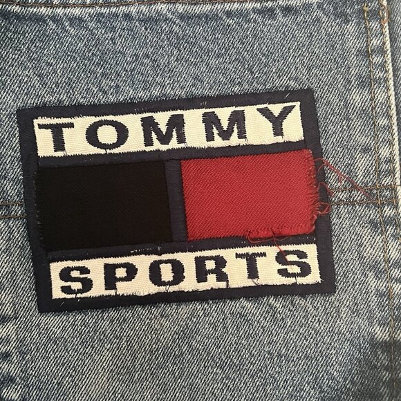 Vtg 90's Tommy Hilfiger DESTROYED GRUNGE CARPENTER PAINTER BAGGY Shorts Men 42 - Picture 12 of 15